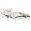 vidaXL Ramka łóżka Z zagłówkiem Biały 75 x 190 cm Lite drewno sosnowe