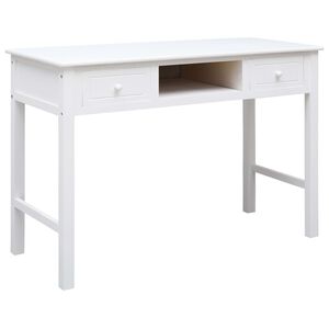 vidaXL Biurko, białe, 110 x 45 x 76 cm, drewniane