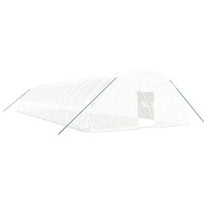 vidaXL Szklarnia ze stalową ramą, biała, 108 m&sup2;, 18x6x2,85 m
