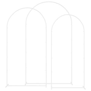 vidaXL Łuk Ślubny 3 szt. Biały 120 x 40 x 217 cm Stal