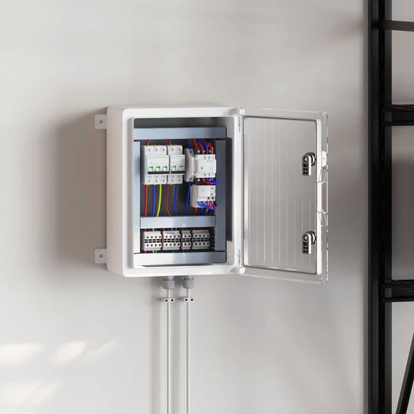 vidaXL Szafka sterownicza Szary 30 x 16,5 x 40 cm Plastik ABS