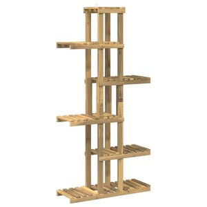 vidaXL Stojak na rośliny Biały 68 x 23,5 x 140 cm Lite Drewno Akacji