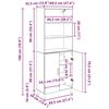 vidaXL Highboard Stare drewno 69,5 x 32,5 x 180 cm