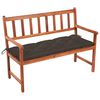 vidaXL Ławka ogrodowa z poduszką, 120 cm, lite drewno akacjowe