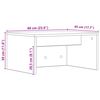 vidaXL Biurko montowane na ścianie Szary Sonoma 60 x 45 x 30 cm