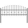 vidaXL Ogrodzenie z kolcami ASTEN 200 x 110 cm Stal malowana proszkowo