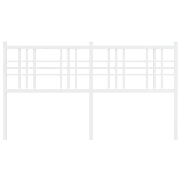 vidaXL Metalowe wymienne wezgłowie, białe, 160 cm