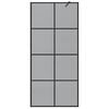 vidaXL Ściana prysznicowa typu walk-in Czarny 90 x 195 cm