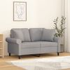 vidaXL 2-osobowa sofa z poduszkami, jasnoszara, 120 cm, tkanina