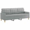 vidaXL Sofa 3-osobowa, jasnoszara, 180 cm, tapicerowana tkaniną