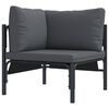 vidaXL Meble Ogrodowe z poduszką Antracyt 80 x 80 x 71 cm Stal