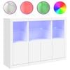 vidaXL Szafki z oświetleniem LED, 3 szt., białe