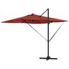 vidaXL Parasol plażowy terakota 286 x 285 x 270 cm Aluminium