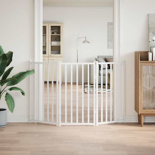 vidaXL Składana bramka zabezpieczająca dla psa, 3 panele, 150 cm