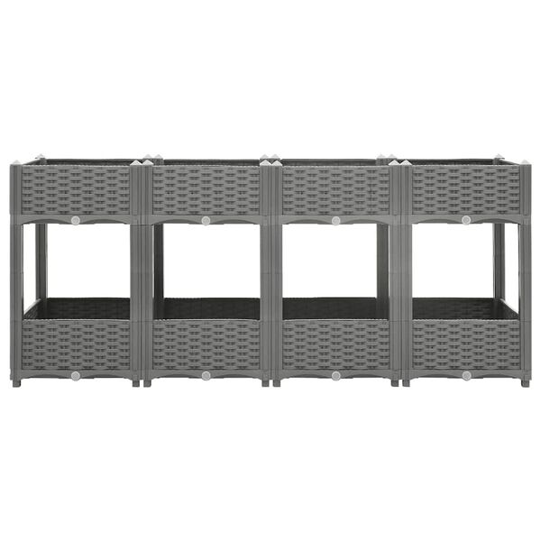 vidaXL Donica do podwyższonej rabaty, 160x40x71 cm, polipropylen