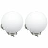 vidaXL Zewnętrzna lampa ścienna 2 pcs Srebrny 29 x 25 x 33 cm
