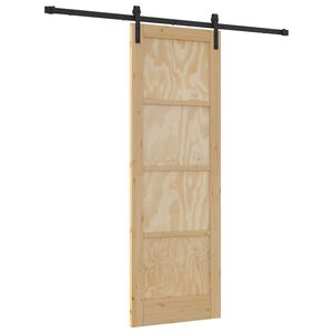 vidaXL Drzwi przesuwne 73,5 x 211 cm Lite drewno sosnowe
