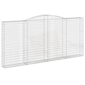 vidaXL Łukowaty kosz gabionowy 400x30x180/200 cm, galwanizowane żelazo