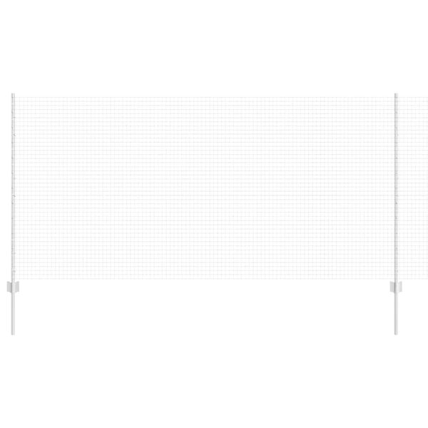 vidaXL Ogrodzenie z słupkiem Srebrny 1,2 x 10 m Stal