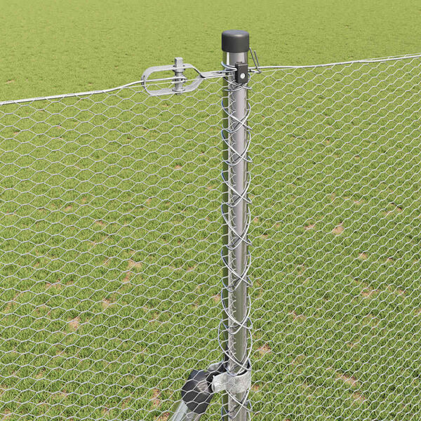 vidaXL Słupek ogrodzeniowy. Srebrny 50 x 1,6 m (12 mm siatka) Stal