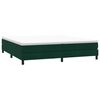 vidaXL Ł&oacute;żko typu Box Spring z materacem Ciemnozielone 180x220 cm