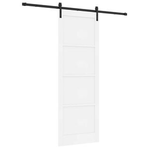 vidaXL Drzwi przesuwne Biały 83 x 232 cm Lite drewno sosnowe