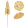 vidaXL Parasol plażowy w stylu hawajskim, naturalny, 180 cm