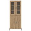 vidaXL Highboard Dąb rzemieślniczy 69,5 x 34 x 180 cm