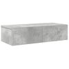 vidaXL P&oacute;łka ścienna z szufladami, szarość betonu, 60x26,5x15 cm