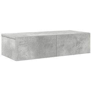 vidaXL P&oacute;łka ścienna z szufladami, szarość betonu, 60x26,5x15 cm