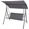 ProGarden Huśtawka ogrodowa z zadaszeniem, ciemnoszara
