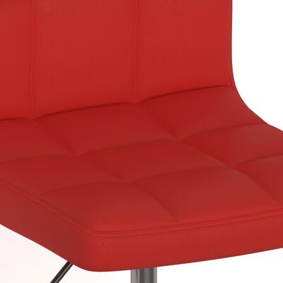 vidaXL Obrotowe krzesło biurowe, winna czerwień, sztuczna skóra