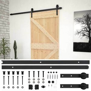 vidaXL Drzwi przesuwne 80 x 210 cm Lite drewno sosnowe