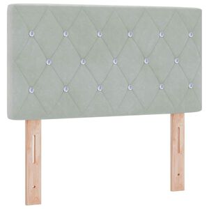 vidaXL Zagł&oacute;wek Jasnoszary 80 cm Aksamit