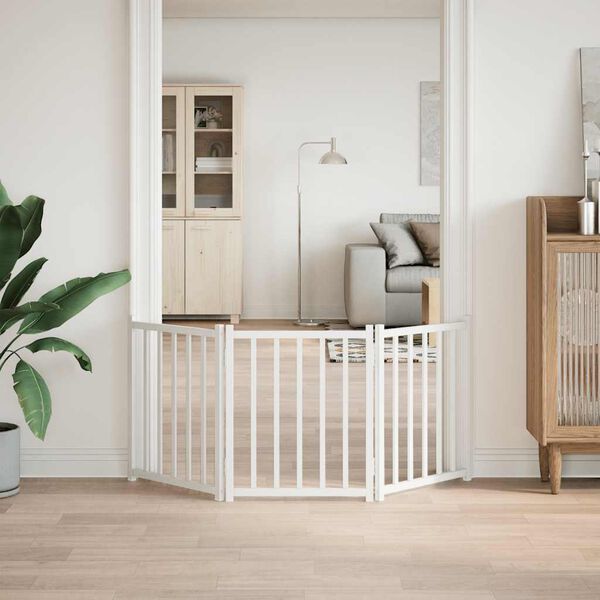 vidaXL Składana bramka zabezpieczająca dla psa, 3 panele, 150 cm