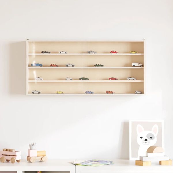 vidaXL Drewniana gablota kolekcjonerska z drzwiami 80x8,5x37cm