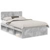 vidaXL Ramka ł&oacute;żka Betonowy 120 x 200 cm Lite drewno sosnowe