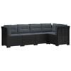 vidaXL 5-osobowa sofa ogrodowa z poduszkami w stylu rattanowym PP