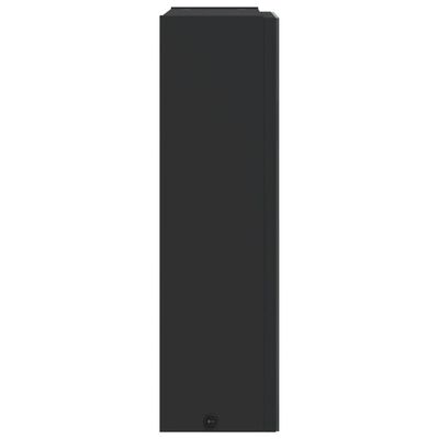 vidaXL Szafka łazienkowa z lustrem i LED, czarna, 45x13x52 cm