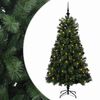 vidaXL Sztuczna choinka na zawiasach z bombkami 150 cm 150 LED