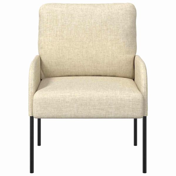 vidaXL Kanapy z poduszką 55cm Kremowy sklejka