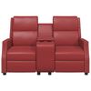 vidaXL Rozkładany fotel masujący 2-os., winna czerwień, sztuczna skóra