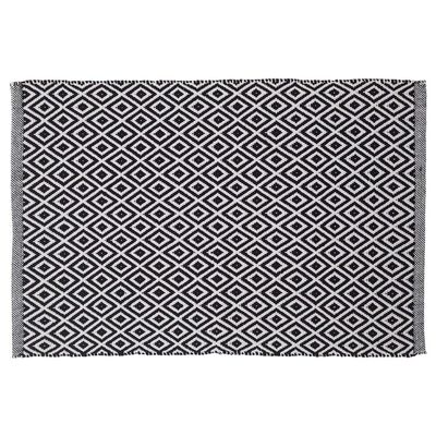 Sealskin Dywanik łazienkowy Trellis, bawełna, 60x90 cm, biało-czarny
