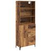 vidaXL Highboard z szufladą Stare drewno 69,5 x 34 x 180 cm