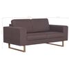 vidaXL Sofa 2-osobowa, tapicerowana tkaniną, taupe