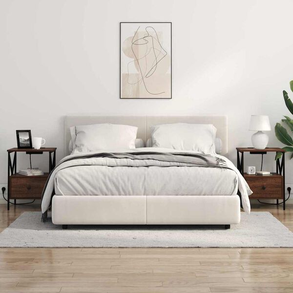 vidaXL Szafka Nocna z szufladą Brązowy dąb 41,5 x 40,5 x 55 cm