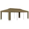 vidaXL Altana z podw&oacute;jnym dachem, 3x6 m, taupe, 180 g/m&sup2;
