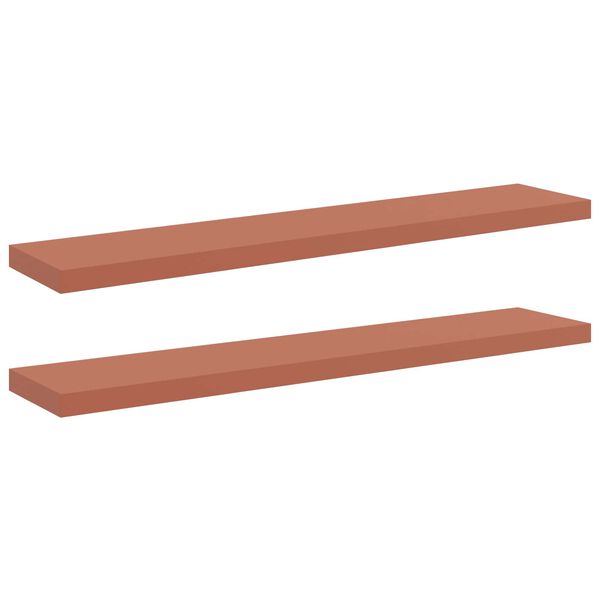 vidaXL P&oacute;łka ścienna 2 pcs Czerwony 120 x 23,5 x 4 cm