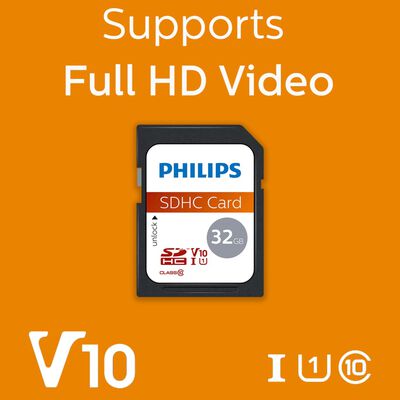 Philips Karta pamięci SDHC, 32 GB, UHS-I, U1, V10