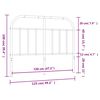 vidaXL Metalowe wymienne wezgłowie, czarne, 120 cm